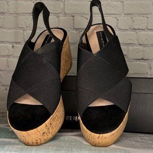 Steven by Steve Madden Women's Caly Wedge Sandal Black